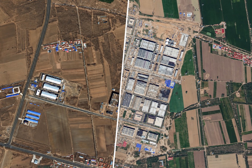 Centro de datos y sensores en zona agrícola de Ulanqab en plena transformación tecnológica