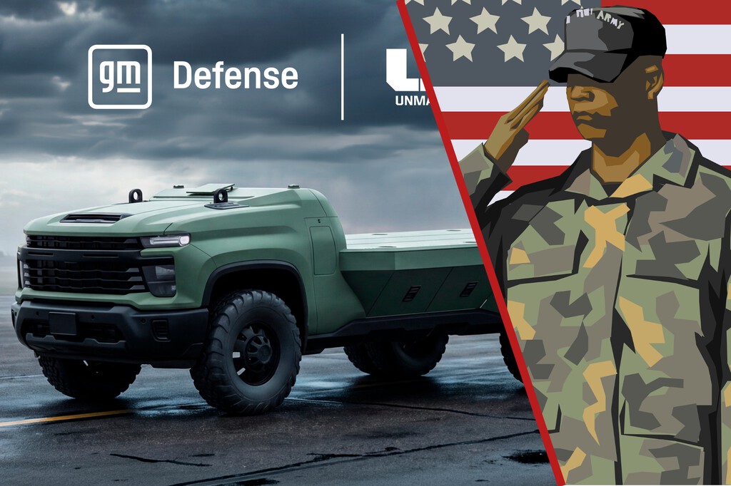 Pick-up militar autónoma adaptada con sistema de conducción avanzada y blindaje ligero en escenario de operación.
