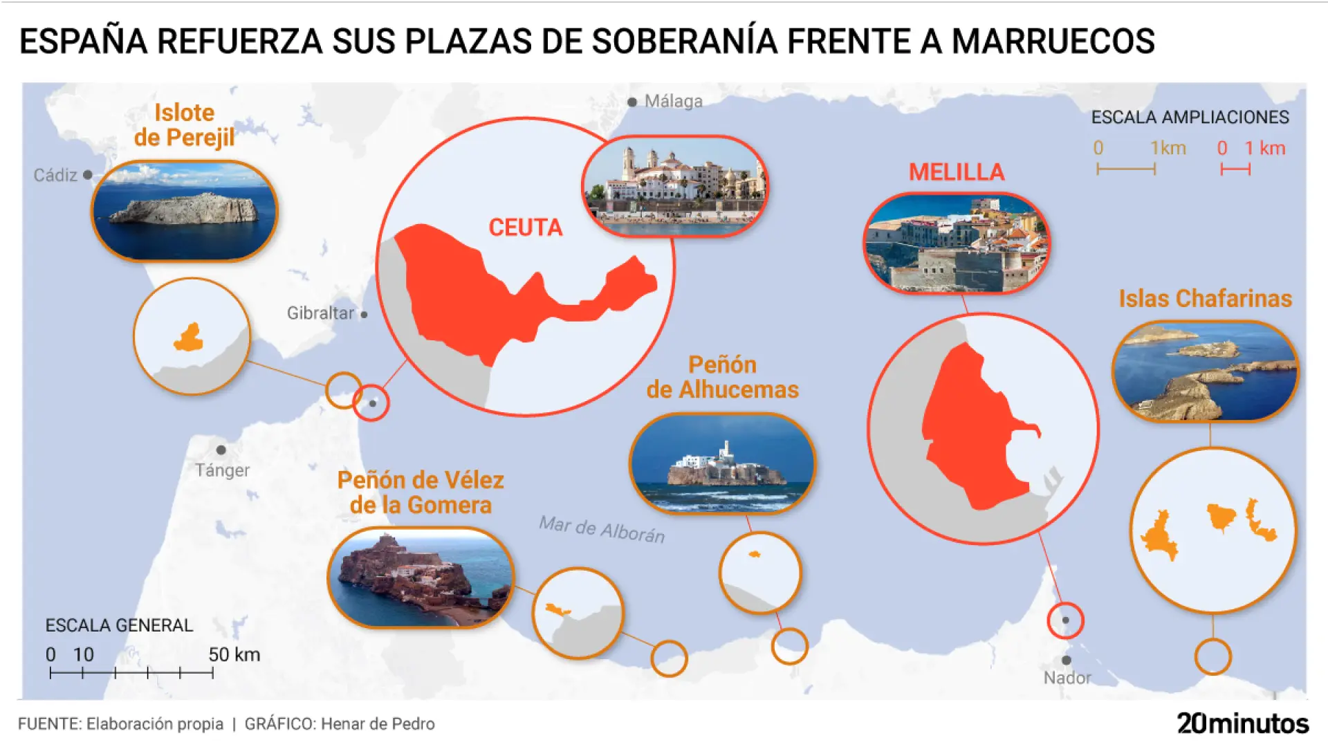 Refuerzo militar en Ceuta y Melilla ante tensiones
