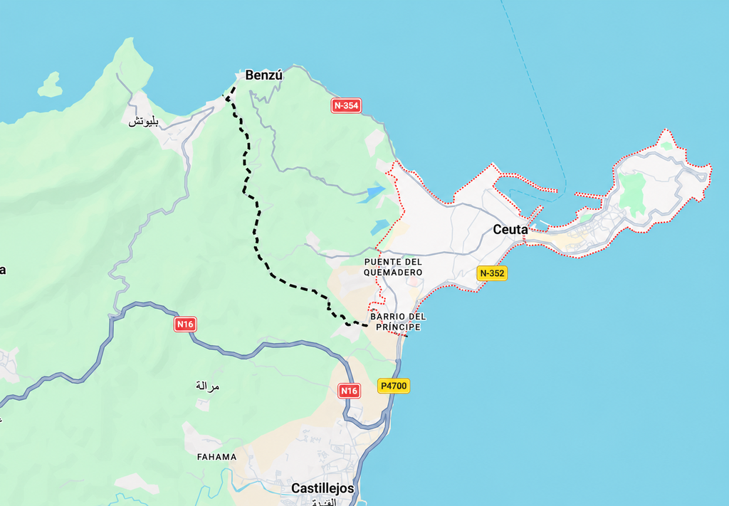 Google Maps en el centro del debate por representación de frontera Ceuta Melilla en 2026