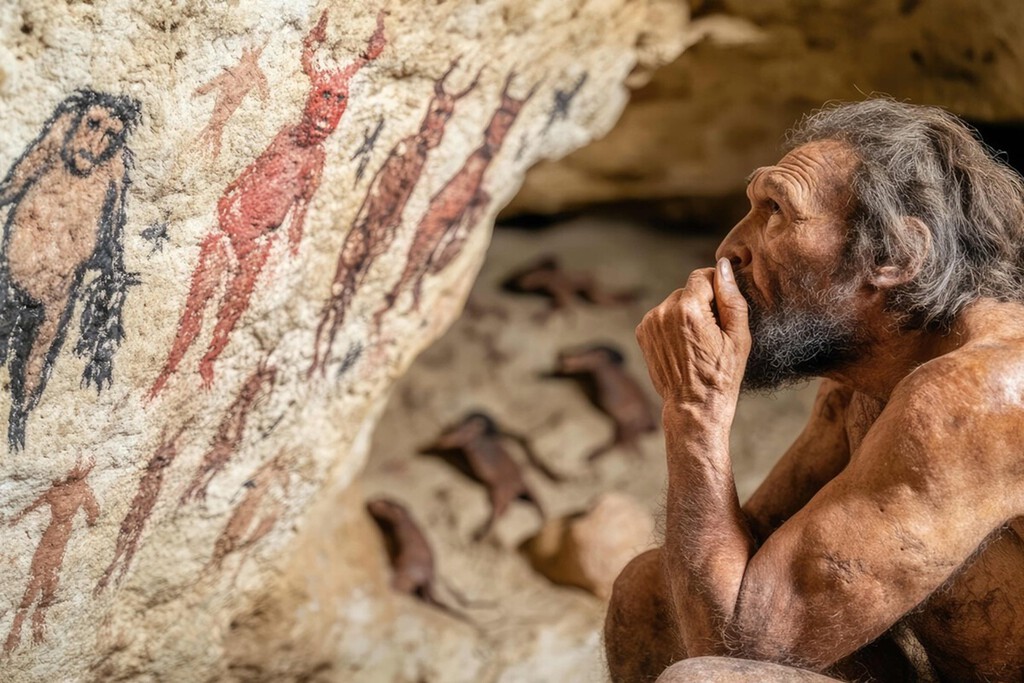 Restos fósiles de neandertal en la cueva de Abauntz en Navarra, con fragmentos craneales y huesos en buen estado.